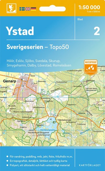 Cover for Ystad - Sverigeserien Topo50 (Map) (2025)