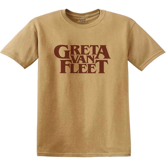 Cover for Greta Van Fleet · Greta Van Fleet Unisex T-Shirt: Logo (Old Gold) (T-shirt)