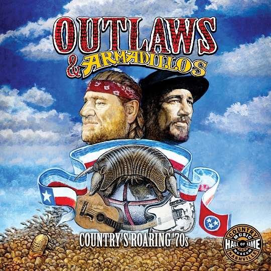 Cover for Outlaws &amp; Armadillos: Country's Roaring '70s (LP) (2018)