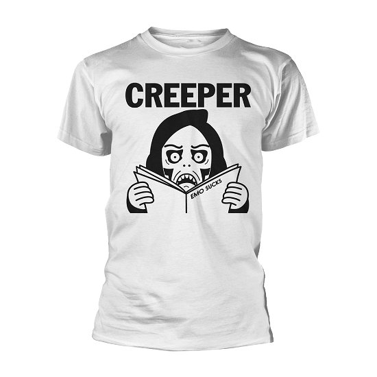 Cover for Creeper · Emo Sux (T-shirt) [size L] [White edition] (2018)