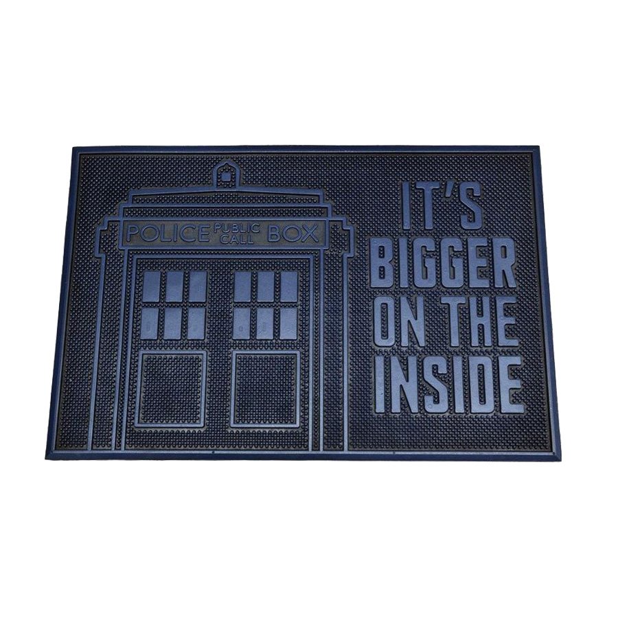 Doctor Who TARDIS Bigger on the Inside Rubber Doormat 