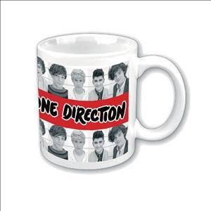 One Direction (1d) Tiled Photo Line Up Boxed Mug - One Direction - Produtos - ROFF - 5055295334816 - 12 de julho de 2013