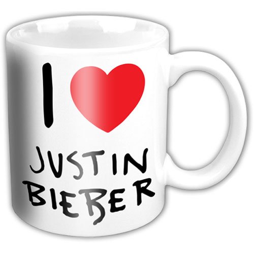 Cover for Justin Bieber · Justin Bieber Boxed Standard Mug: I Love JB (Krus) [White edition]