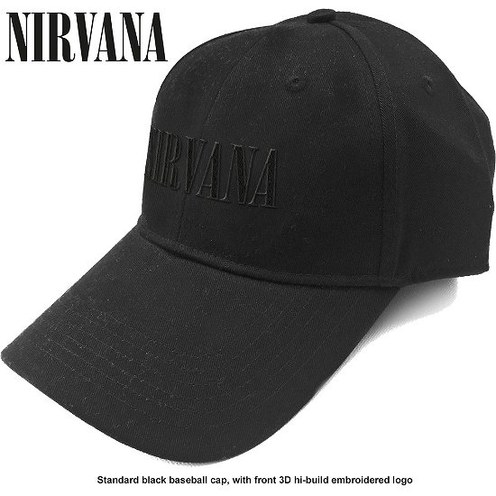 Cover for Nirvana · Nirvana Unisex Baseball Cap: Text Logo (Kläder) [Black - Unisex edition]