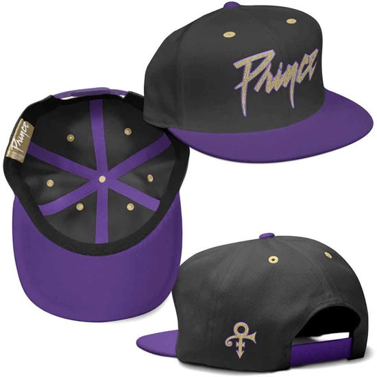 Prince Unisex Snapback Cap: Gold Logo & Symbol - Prince - Produtos -  - 5056368648816 - 