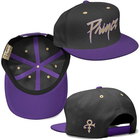 Cover for Prince · Prince Unisex Snapback Cap: Gold Logo &amp; Symbol (Klær) [Black,Purple - Unisex edition]