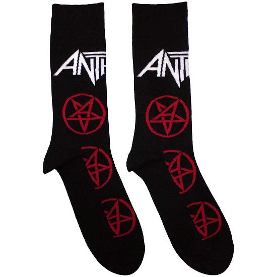 Cover for Anthrax · Anthrax Unisex Ankle Socks: Pentathrax Pattern (UK Size 7 - 11) (TØJ) [size M]