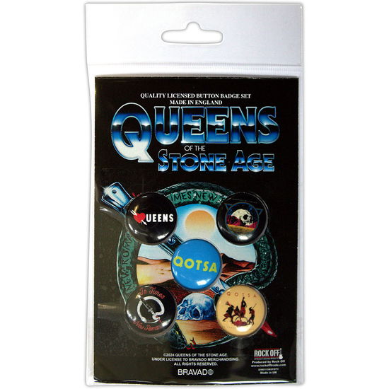 Queens Of The Stone Age Button Badge Pack: Logos - Queens Of The Stone Age - Produtos - - 5056836439816 - 17 de março de 2025