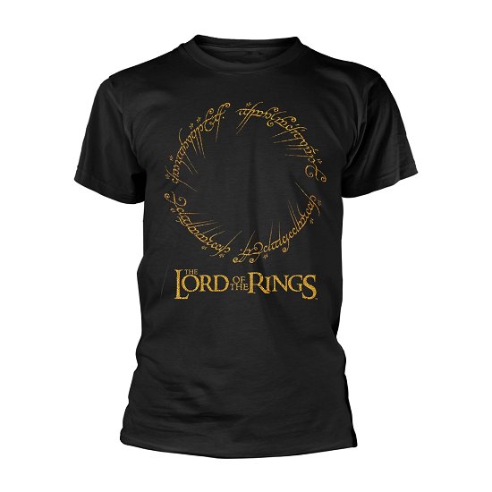 Cover for Lord of the Rings · Ring Inscription Gold (MERCH) [size S] [Black edition] (2018)