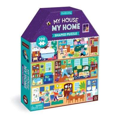 My House, My Home 100 Piece House-Shaped Puzzle - Mudpuppy - Board game - Galison - 9780735376816 - February 16, 2023