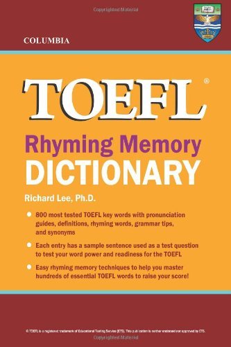 Cover for Richard Lee Ph.d. · Columbia Toefl Rhyming Memory Dictionary (Paperback Book) (2012)