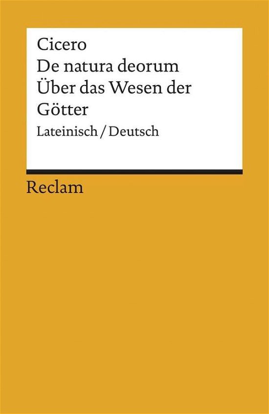 Reclam UB 06881 Cicero.Über d.Wesen - Marcus Tullius Cicero - Bøger -  - 9783150068816 - 