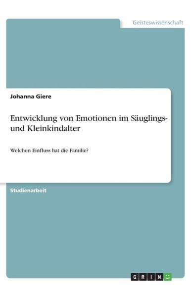 Cover for Giere · Entwicklung von Emotionen im Säug (Bok)