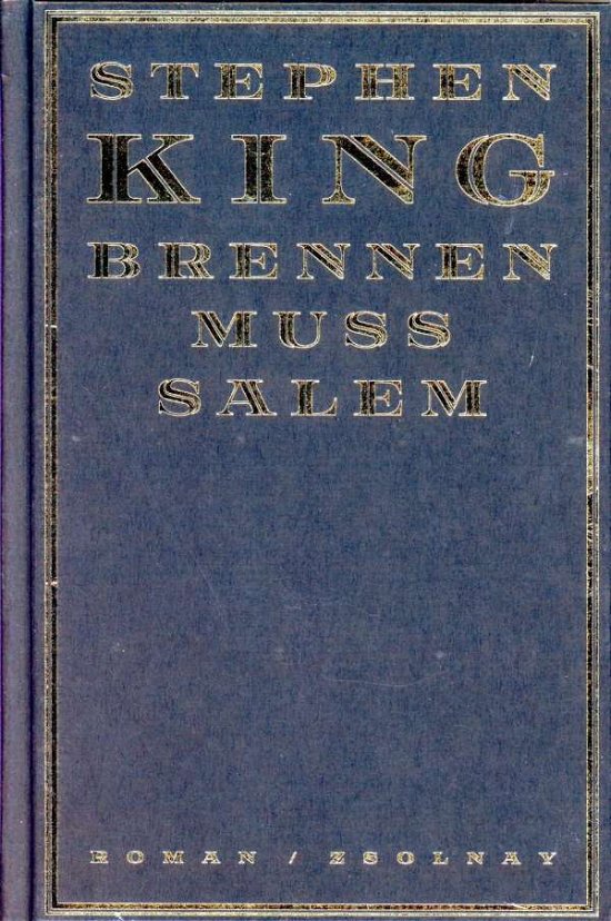 Cover for S. King · Brennen muss Salem (Buch)