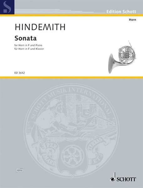 Cover for Paul Hindemith · Sonate Horn in F Und Klavier (Taschenbuch)