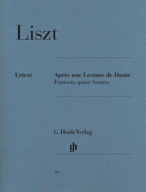 Aprs Une Lecture De Dante - Liszt - Annen - SCHOTT & CO - 9790201809816 - 6. april 2018