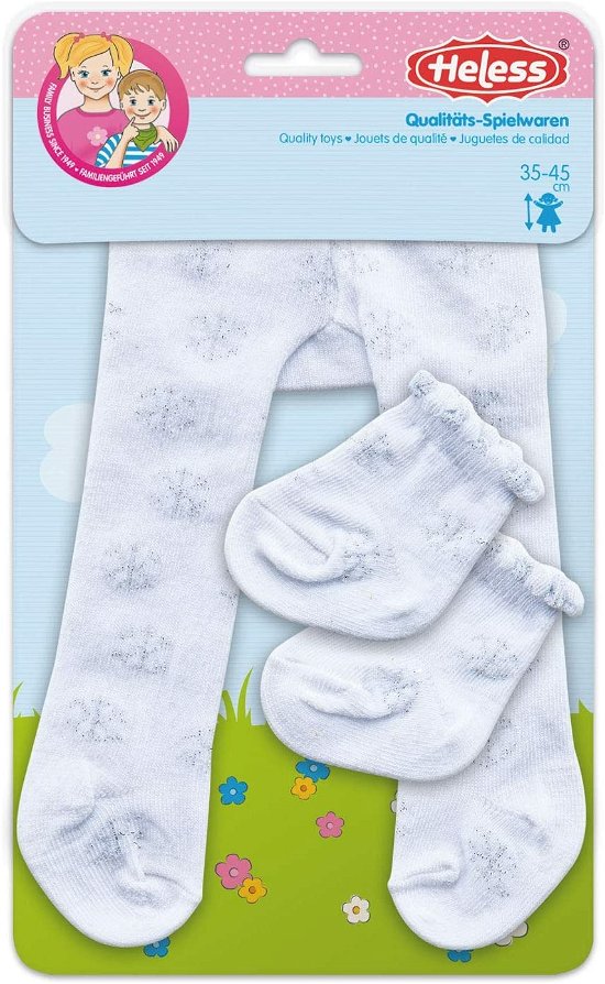 Poppenmaillot met Sokken - Sneeuwvlokken 28-35 cm - Heless - Merchandise - Heless Gmbh - 4001949047817 - 