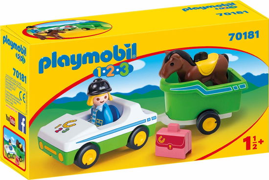 Cover for Playmobil · 1.2.3. Wagen met paardentrailer Playmobil (70181) (Leketøy) (2020)