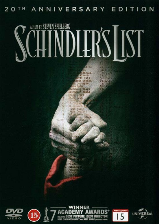 Cover for Schindlers List · Schindler's List (DVD) [20th Anniversary edition] (2013)