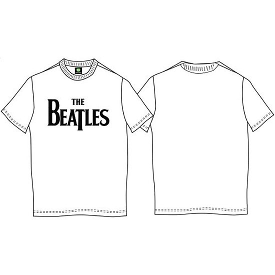 Cover for The Beatles · The Beatles Kids Tee: Drop T Logo - White T-shirt (T-shirt) [size 11-12yrs] [White - Kids edition]