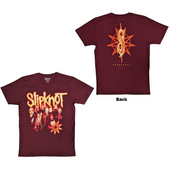 Slipknot Unisex T-Shirt: The End So Far Group Photo Tribal S Nonogram (Back Print) - Slipknot - Merchandise -  - 5056561071817 - 