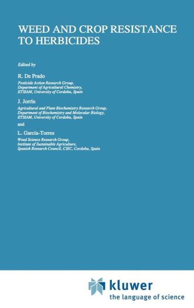 Cover for De Prado · Weed and Crop Resistance to Herbicides (Hardcover Book) (1997)
