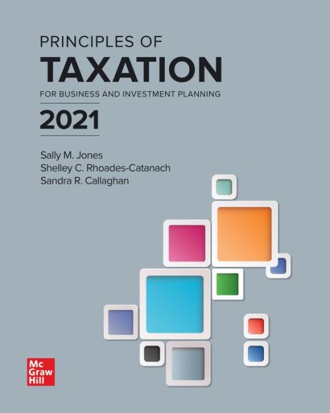 Cover for Sally Jones · Principles of Taxation for Business and Investment Planning 2021 Edition (Paperback Book) (2020)