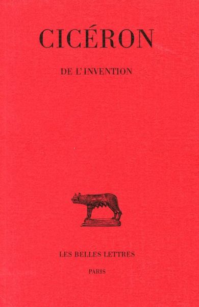 Cover for Cicéron · De L'invention (Collection Des Universites De France Serie Latine) (French Edition) (Paperback Book) [French edition] (1994)