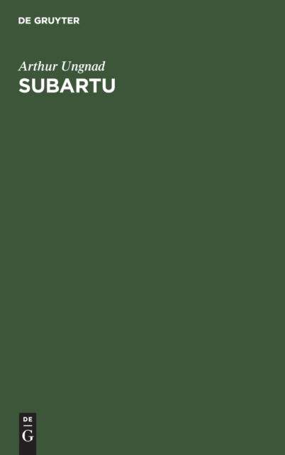 Cover for Arthur Ungnad · Subartu (Hardcover Book) (1936)