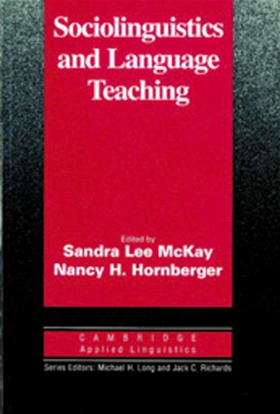 Cover for McKay · Sociolinguistics and Language (Book)