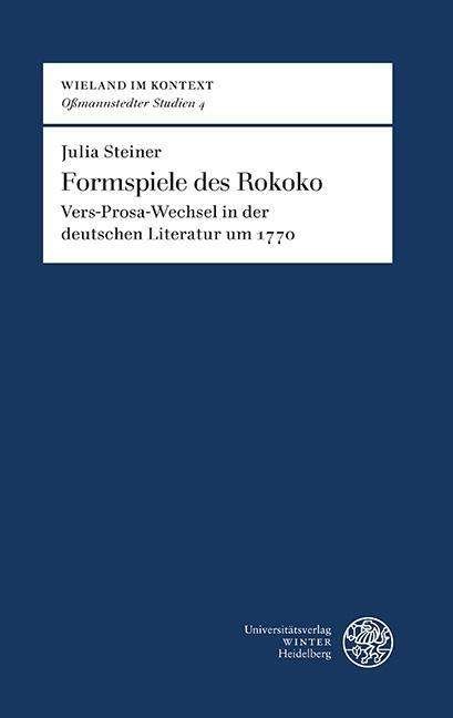 Cover for Steiner · Formspiele des Rokoko (Bok) (2019)