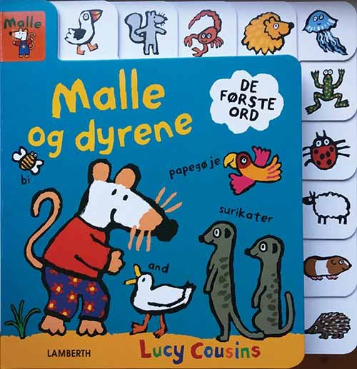 Cover for Lucy Cousins · Lær med Malle: Malle og dyrene (Papbog) [1. udgave] (2020)