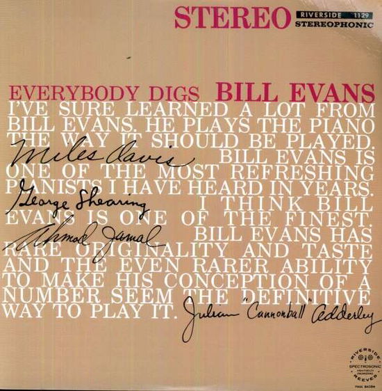 Everybody Digs Bill Evans - Bill -Trio- Evans - Musik - ORIGINAL JAZZ CLASSICS - 0025218106818 - 30. juni 1990