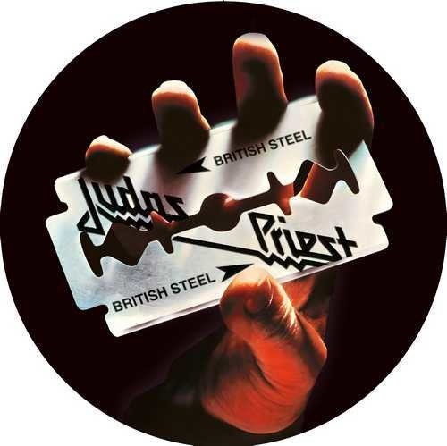Cover for Judas Priest · British Steel - 40th Anniversary (Marbled Vinyl) (Uv Image Sides B&amp;D) (LP) [Limited 40th Anniversary edition] (2020)