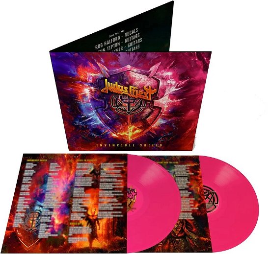 Cover for Judas Priest · Invincible Shield (LP) [iMusic Exclusive Hot Pink edition] (2024)