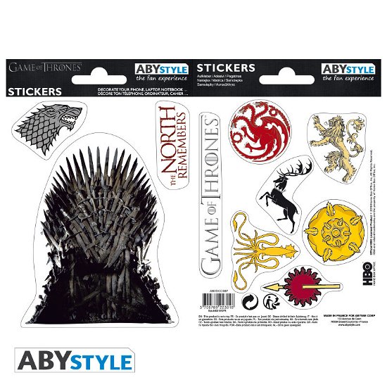 GAME OF THRONES - Stickers - 16x11cm / 2 Sheets - - Game Of Thrones - Merchandise -  - 3700789223818 - February 7, 2019