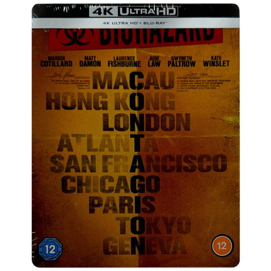 Contagion Limited Edition Steelbook - Steven Soderbergh - Filmes - Warner Bros - 5051892247818 - 26 de fevereiro de 2024