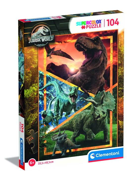 Cover for Clementoni · Puslespil Jurassic World, Super, 104 brikker (Jigsaw Puzzle) (2023)