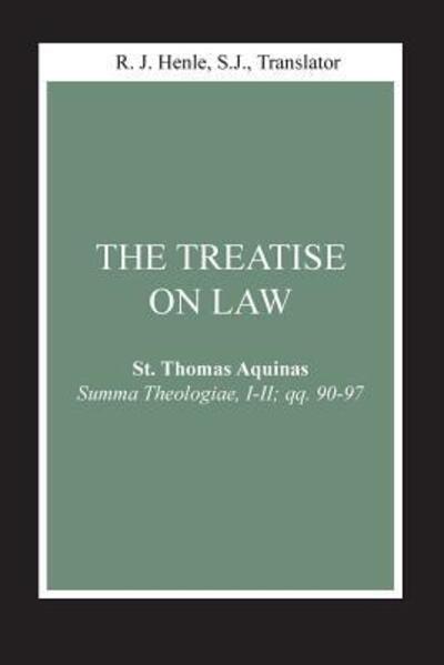Cover for Thomas Aquinas · The Treatise on Law: (Summa Theologiae, I-II; Qq. 90-97) - Notre Dame Studies in Law and Contemporary Issues (Paperback Book) (1993)