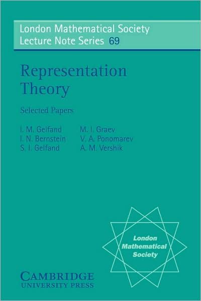 Cover for M I Graev · Representation Theory: Selected Papers - London Mathematical Society Lecture Note Series (Paperback Book) (1982)
