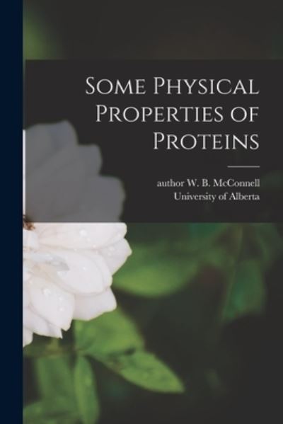 Cover for W B Author McConnell · Some Physical Properties of Proteins (Paperback Book) (2021)