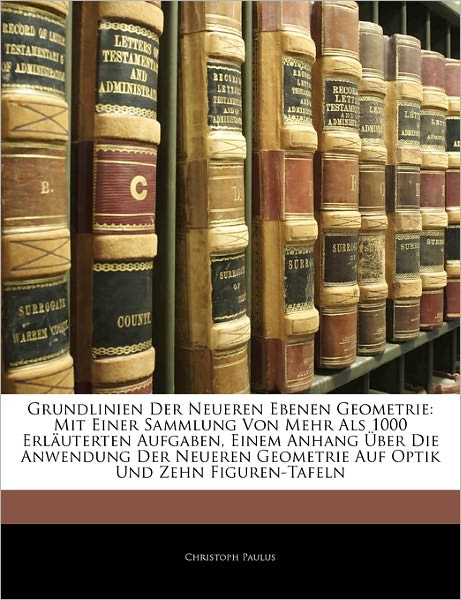 Cover for Paulus · Grundlinien der neueren ebenen G (Book)