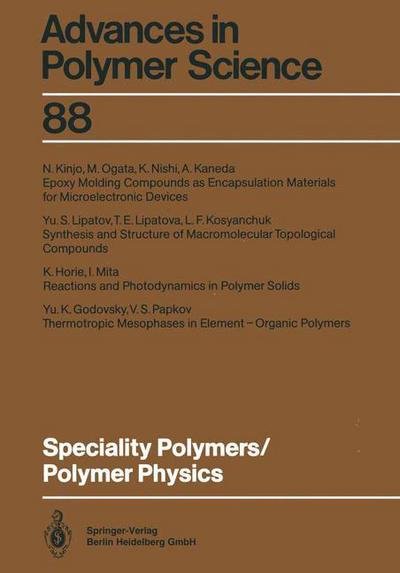 Cover for Yu K Godovsky · Speciality Polymers / Polymer Physics - Advances in Polymer Science (Taschenbuch) [Softcover reprint of the original 1st ed. 1989 edition] (2014)