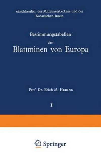 Cover for Hering · Bestimmungstabellen der Blattmin (Book)