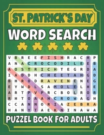 Cover for Omega Press · St. Patrick's Day Word Search Puzzle Book for Adults (Paperback Bog) (2021)