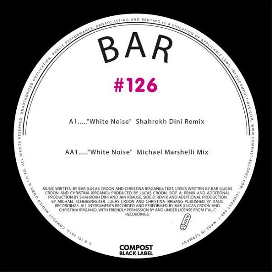 Cover for Bar · Compost Black Label 126 (LP) (2015)