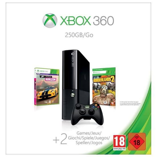 Cover for Microsoft · Xbox 360 250Gb Console Black - New Stingray Version + Forza Horizon &amp; Borderlands 2 (X360)