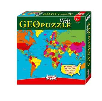 Geo Puzzle (Kinderpuzzle)Welt.00381 - GeoPuzzle - Welt - Bøger - Amigo - 4007396003819 - 19. april 2018