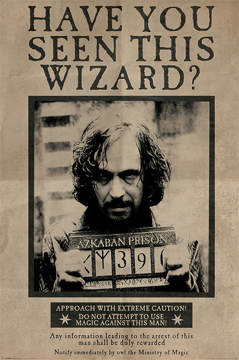 Poster 33681 Wanted Sirius Black - Harry Potter: Pyramid - Marchandise - Pyramid Posters - 5050574336819 - 28 octobre 2020