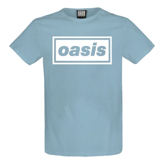 Oasis Logo Amplified Vintage Blue X Large T Shirt - Oasis - Produtos - AMPLIFIED - 5054488682819 - 1 de dezembro de 2023